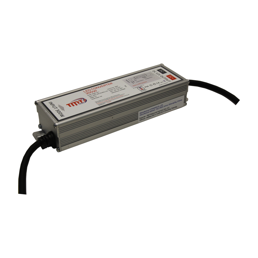 E-POWER METAL DIŞ MEKAN 300W-12V-25A IP68 SABİT VOLTAJ LED SÜRÜCÜ