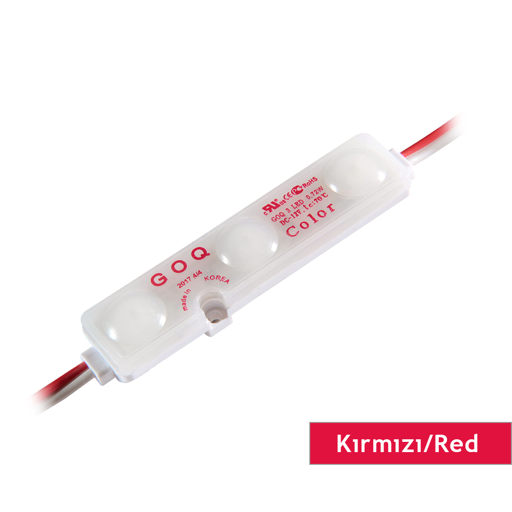 GOQ 3 MERCEKLİ 5050 160 D ÜÇLÜ MODÜL KIRMIZI