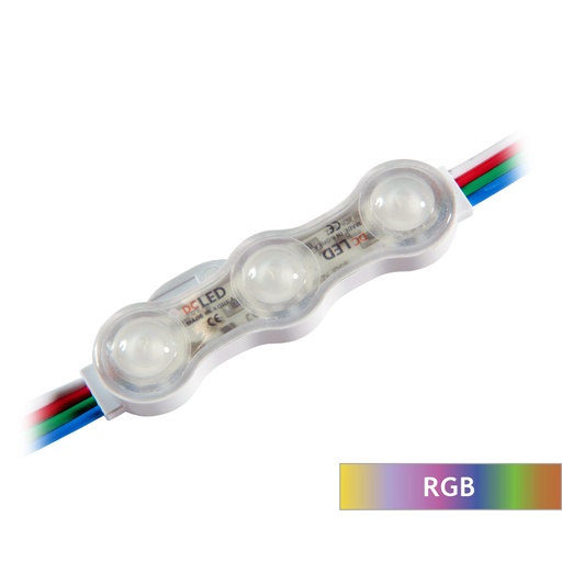 [161601-A] DCLED 3 RGB MERCEKLİ 5050 ÜÇLÜ MODÜL (BUZLU KASA)