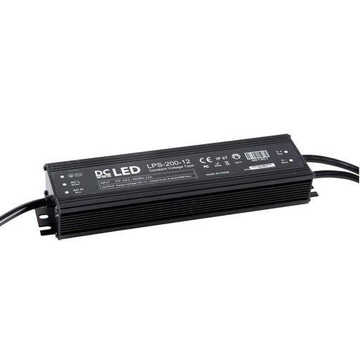 [661301] DCLED METAL DIŞ MEKAN 200W-12V-16.5A IP67 SABİT VOLTAJ LED SÜRÜCÜ