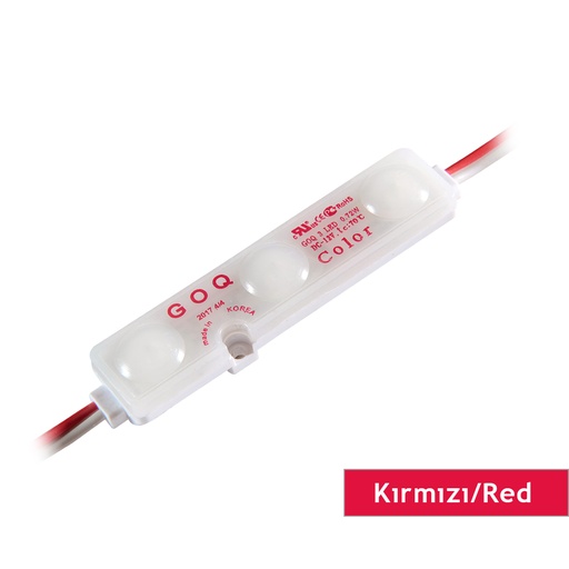 [130202] GOQ 3 MERCEKLİ 5050 160 D ÜÇLÜ MODÜL KIRMIZI
