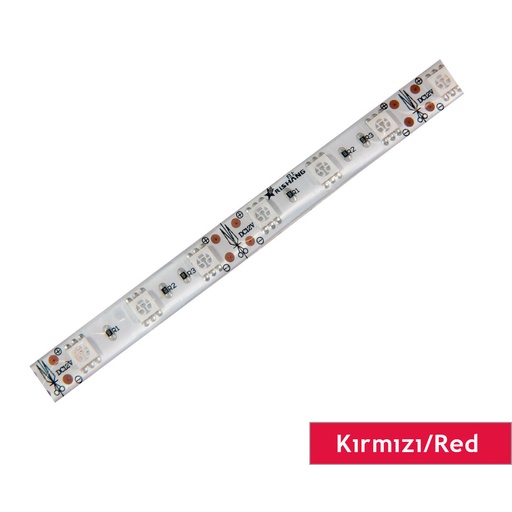 [302202] Şerit, DCLED, 5050, MT/30, KIRMIZI, 12V, 7.2W, IP65, 10MM,MY