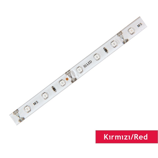 [306201] Şerit, DCLED, 2835, MT/60, KIRMIZI , 12V, 6W, IP65, 8MM,RS