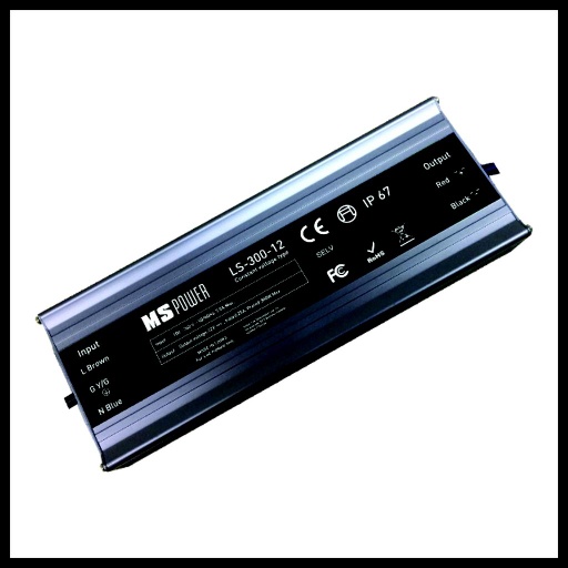 [665402] MSPOWER DIŞ MEKAN 200W 12V METAL TRAFO (3 ÇIKIŞ KABLOLU)