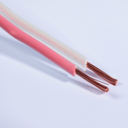[490501] KABLO 2x2.5mm² TTR KIRMIZI-BEYAZ BİTİŞİK KORDON