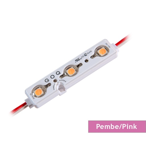 [131901] GOQ 3 MERCEKLİ 5050 ÜÇLÜ MODÜL / PEMBE