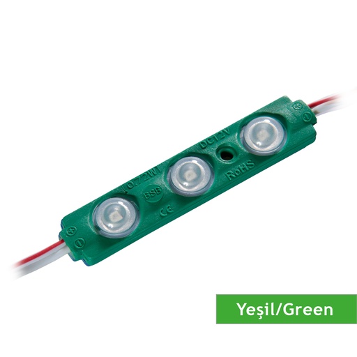 [206803] DCLED PM3 YEŞİL KISA MERCEKLİ 160D 2835 0.72W ÜÇLÜ MODÜL