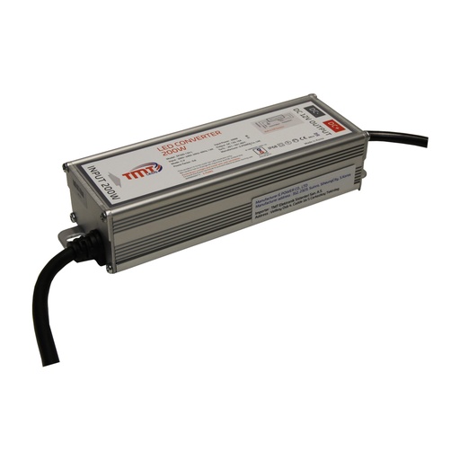 [653001] E-POWER METAL DIŞ MEKAN 200W-12V-16.5A IP68 SABİT VOLTAJ LED SÜRÜCÜ