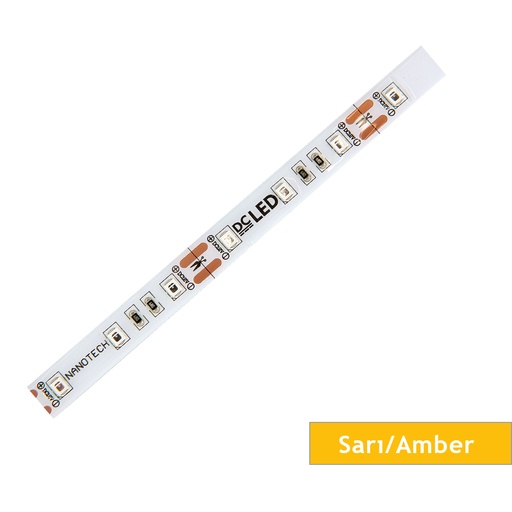 [320704] Şerit, DCLED, 2835, MT/60, SARI, 12V, 12W, IP65, 10MM, MY