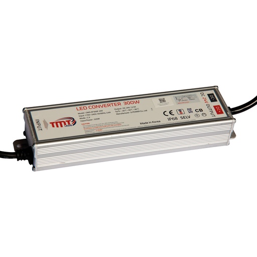 [654101] TMT METAL DIŞ MEKAN 300W-24V-11,5A IP68 SABİT VOLTAJ LED SÜRÜCÜ