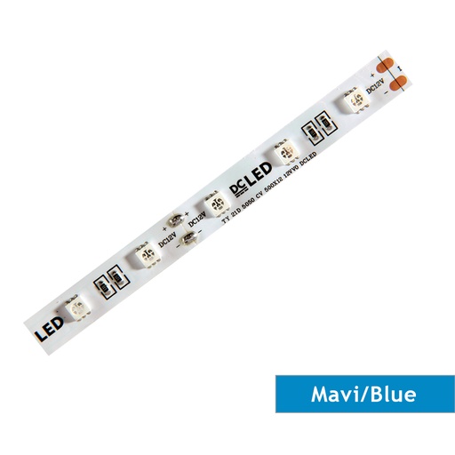 [302402] Şerit, DCLED, 2835, MT/42, Mavi, 12V, 8W, IP68, 10MM, MY